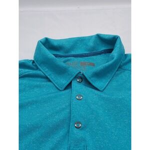 5.11 Tactical Mens Size M Performance Polo Shirt Turquoise Heather Snap Placket